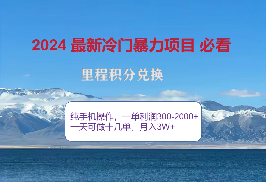 （12856期）2024惊爆冷门暴利！出行高峰来袭，里程积分，高爆发期，一单300+—2000…-玖卿社区